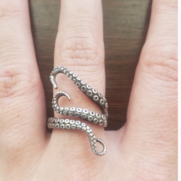 octopus titanium open ring Adjustable - Picture 3 of 4
